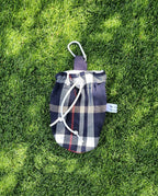 Bourse à friandises bleu écossais tartan