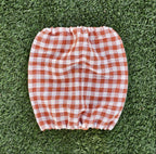 Snood vichy terracotta - gaze de coton
