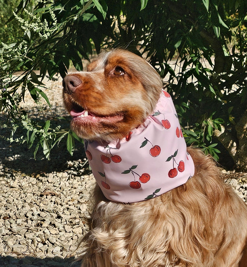 Snood rose avec cerises - imperméable