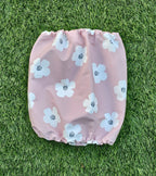 Snood rose à grosses fleurs blanches - imperméable