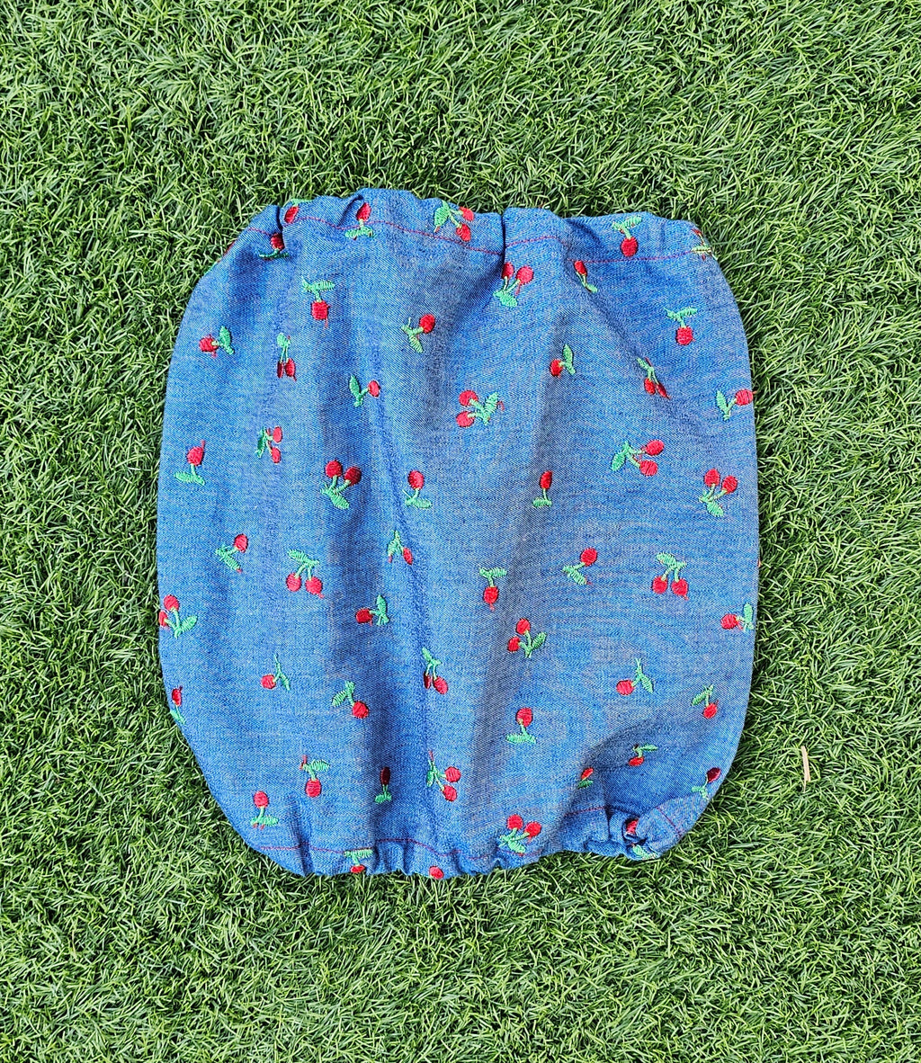 Snood cerises - chambray