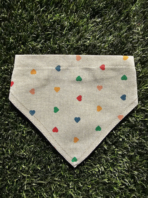 Bandana coeurs multicolores