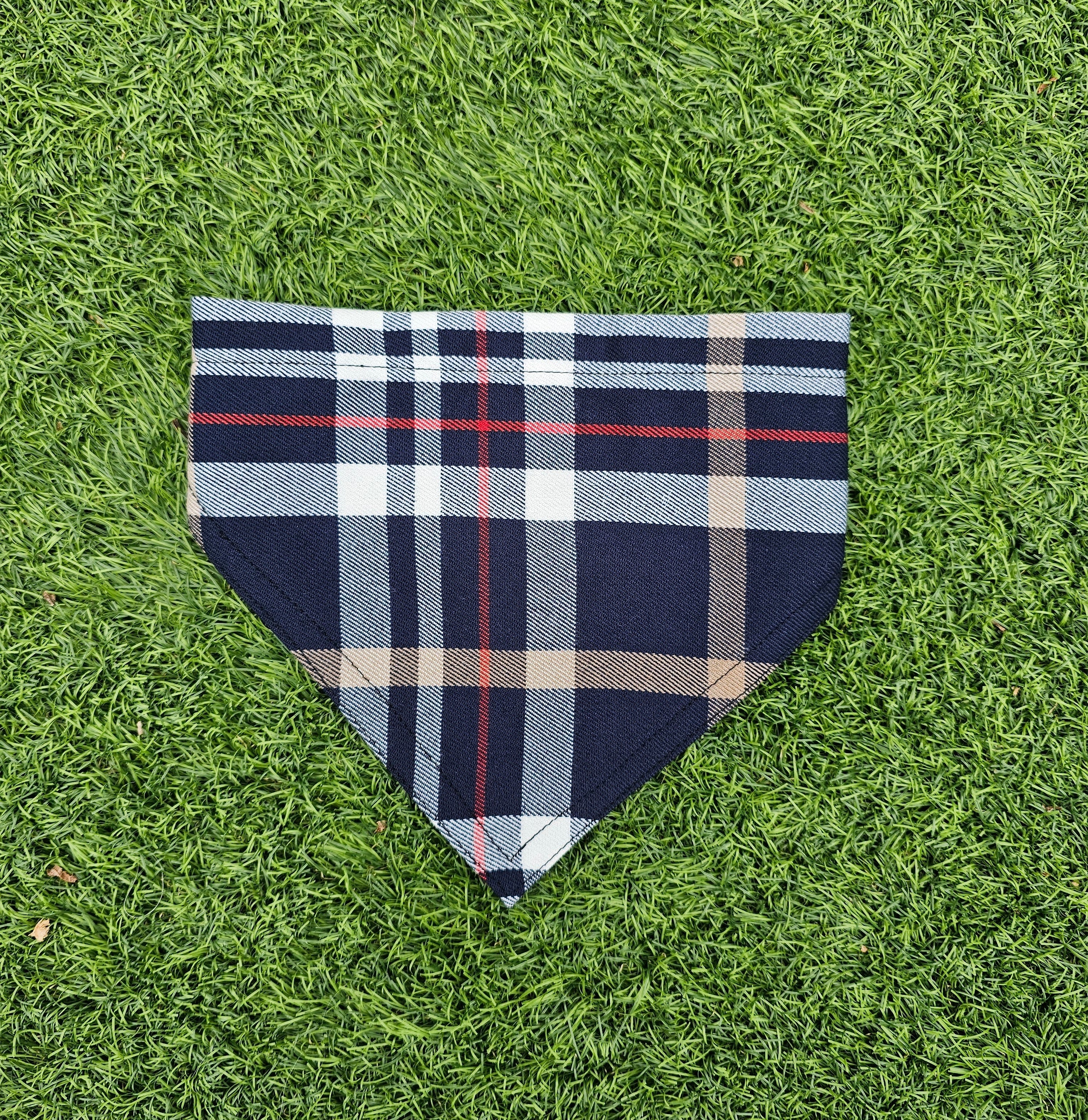 Bandana écossais bleu -tartan