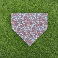 Bandana gris avec fleurs - coton