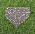 Bandana gris fleurs blanches - coton