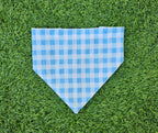Bandana vichy bleu et blanc - toile de coton