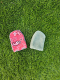 Barbouillettes bandana rouge - kaki clair