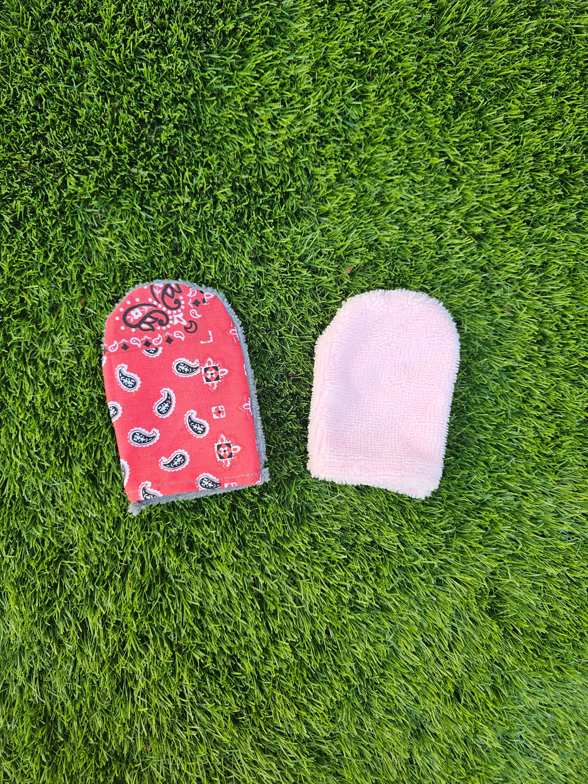 Barbouillettes bandana rouge - rose clair