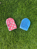 Barbouillettes bandana rouge - bleu jean