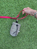 Bourse à friandises grises écossais tartan