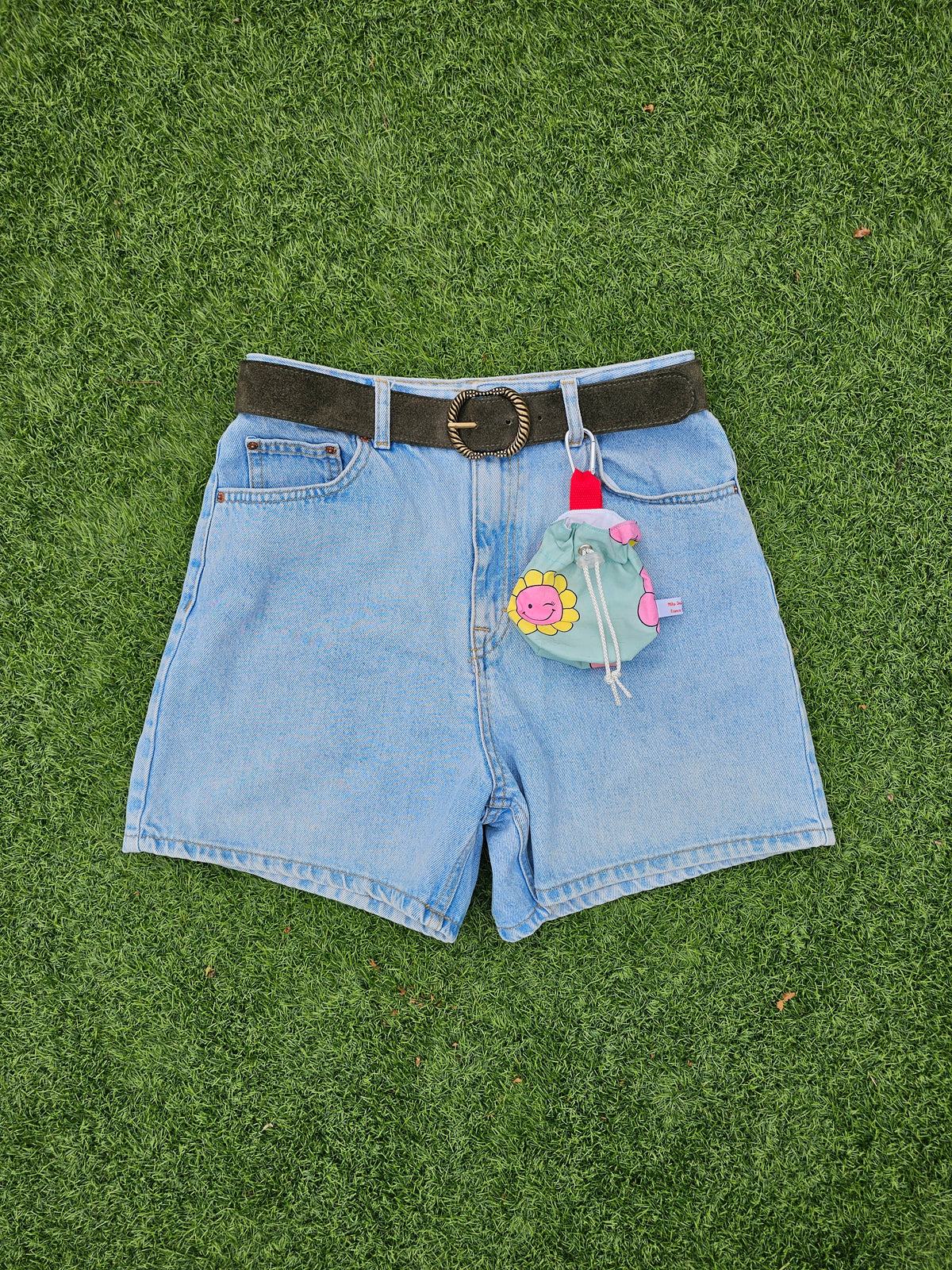Bourse à friandises avec grosses fleurs colorées - coton