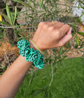 Chouchou vert bandana - coton
