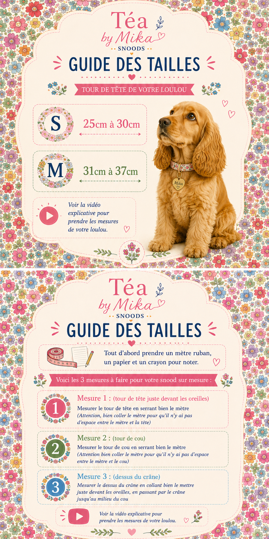 Guide des tailles (tour de la tête)
