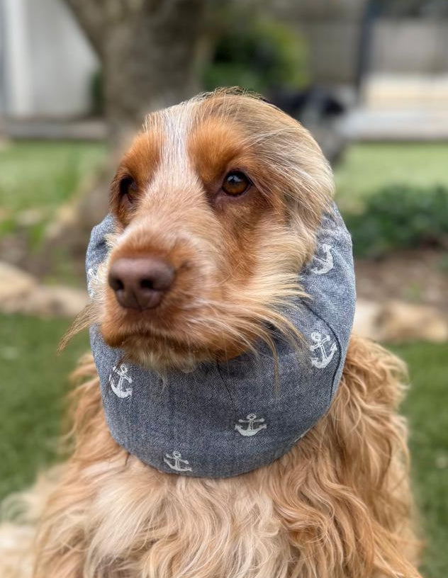 Snood ancres marines - gaze de coton