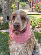Snood broderie anglaise rose saumoné - coton