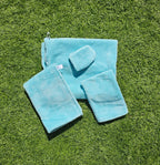 Peignoir bleu turquoise