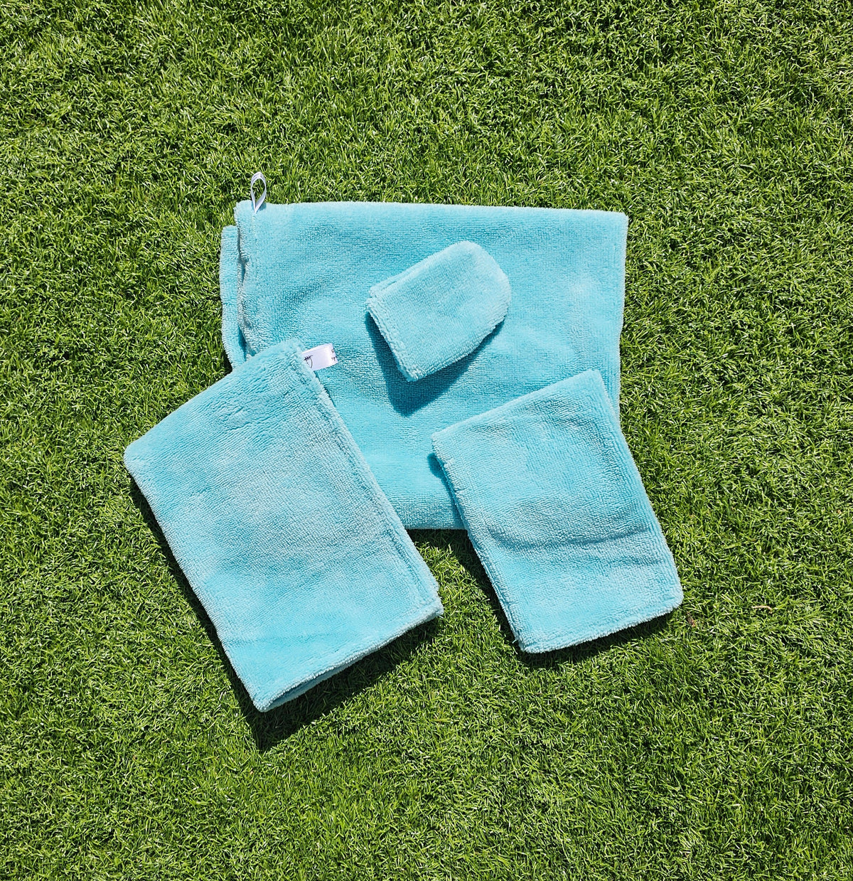 Peignoir bleu turquoise