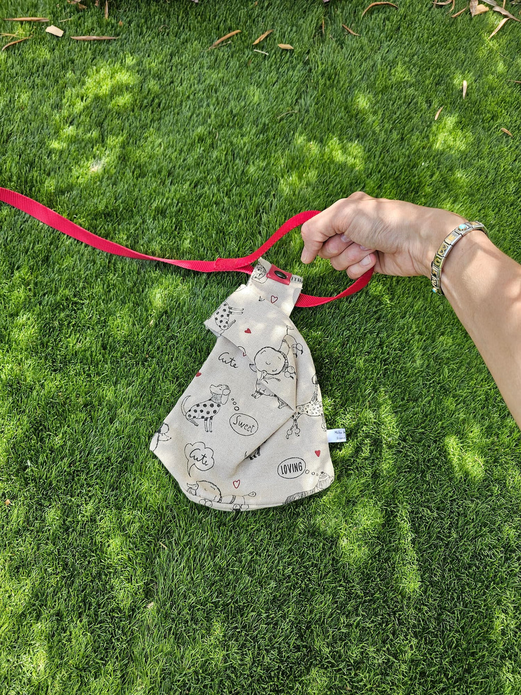 Sac à balade chiens (attache rouge)