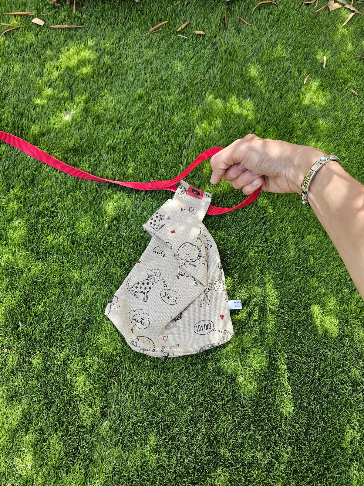 Sac à balade chiens (attache rouge)