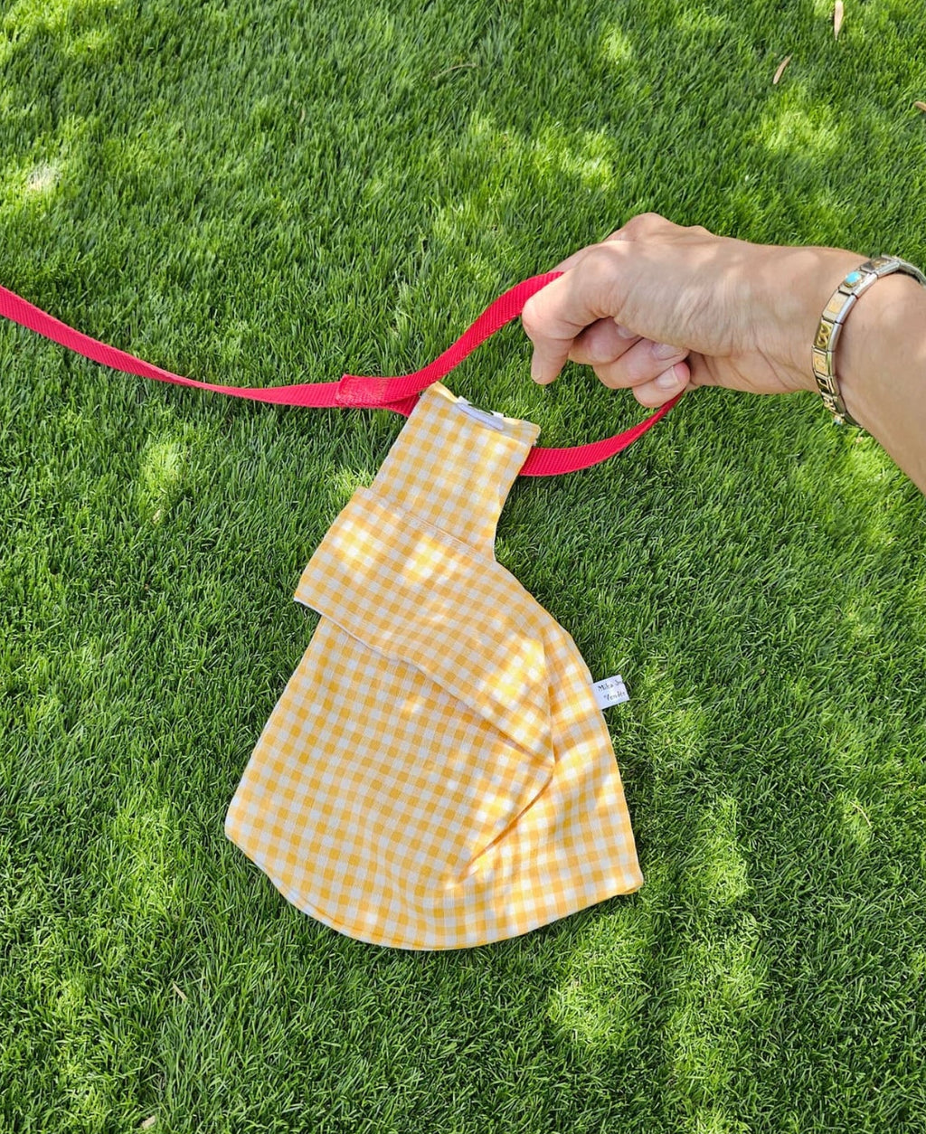 Sac à balade vichy jaune