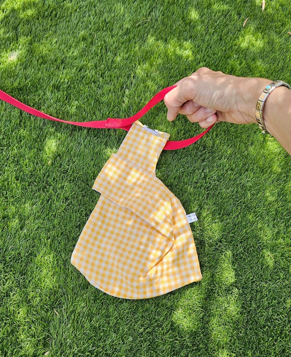 Sac à balade vichy jaune