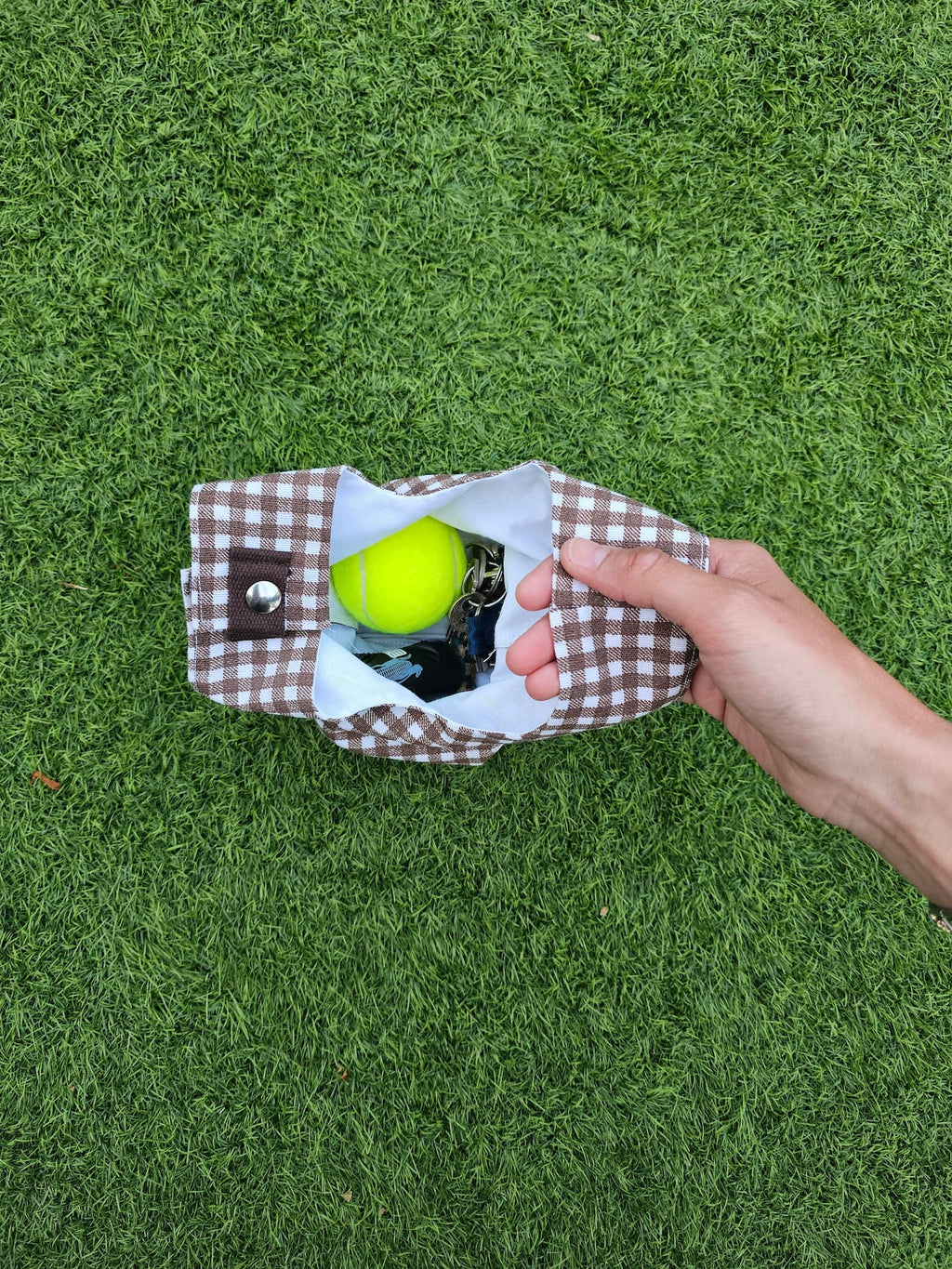 Sac à balade vichy marron