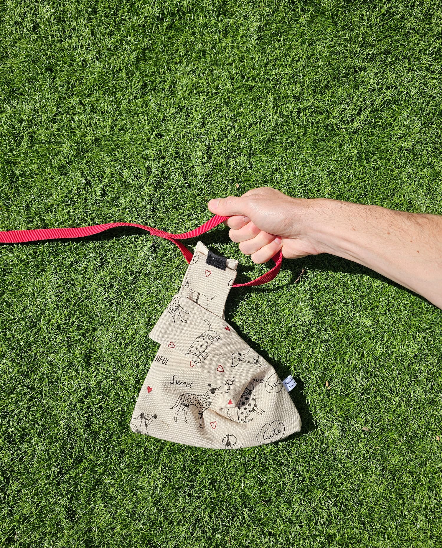 Sac à balade chiens (attache noire)