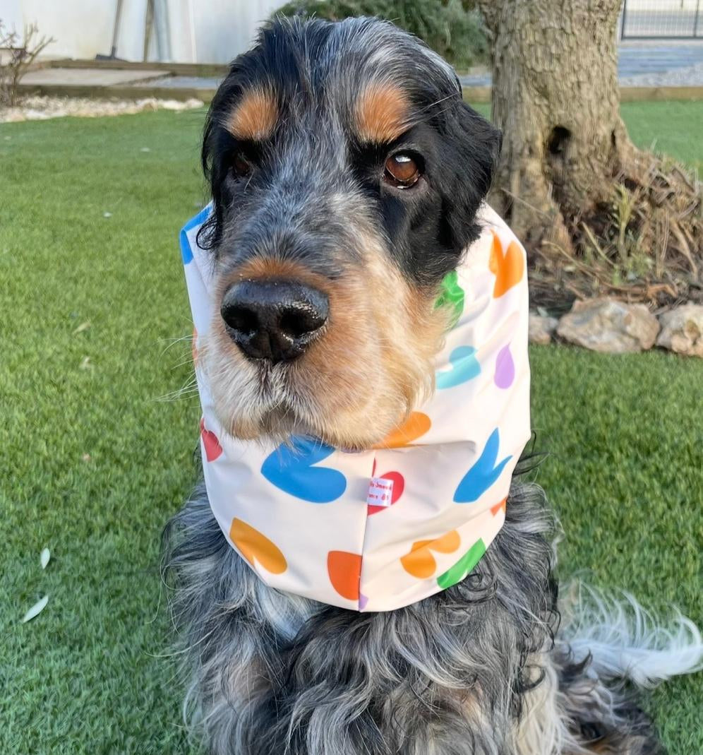 Snood avec coeurs multicolores - imperméable