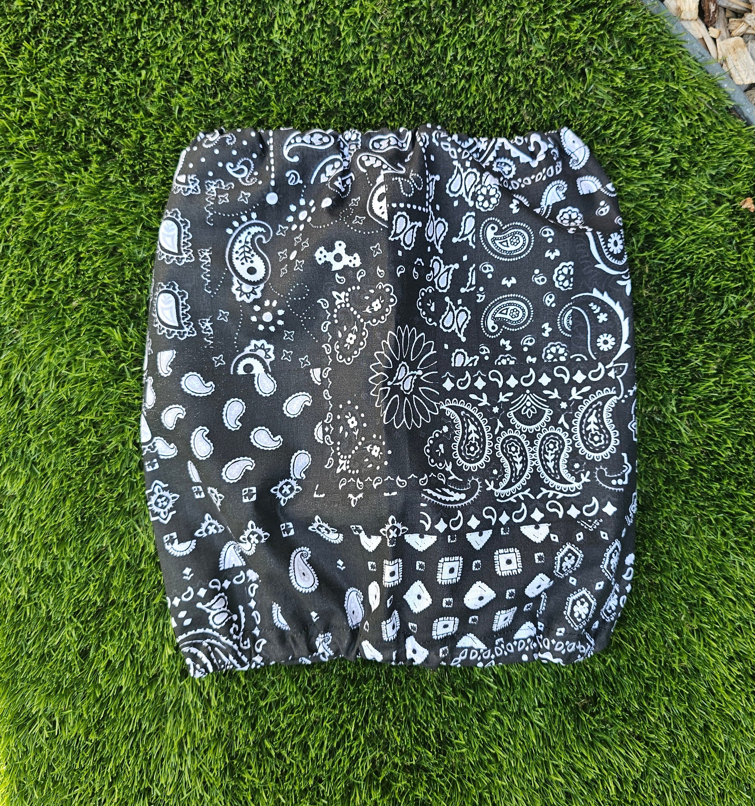 Snood bandana noir - coton