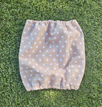 Snood beige à pois blancs - coton