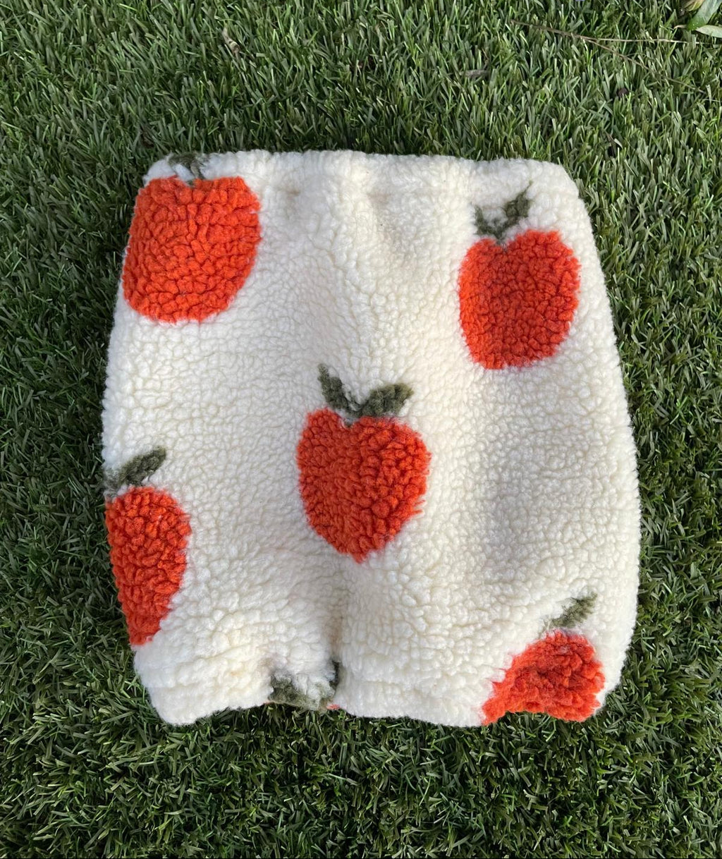 Snood écru avec pommes - sherpa/teddy