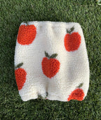 Snood écru avec pommes - sherpa/teddy