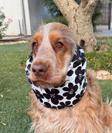 Snood fleurs noires - coton