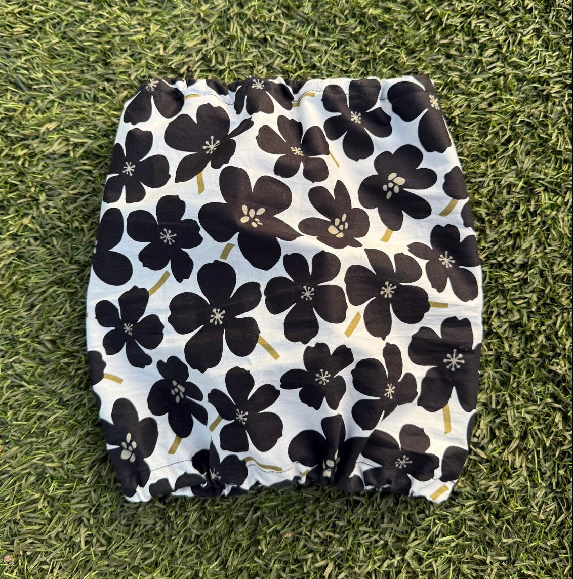 Snood fleurs noires - coton
