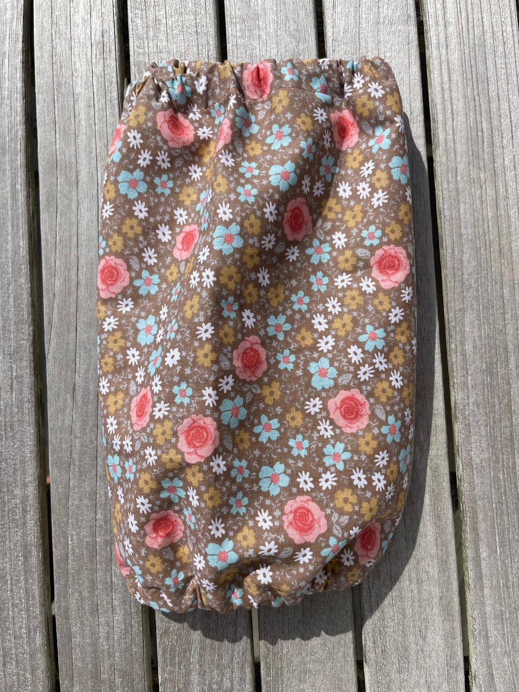 Snood fleurs roses et bleues - coton