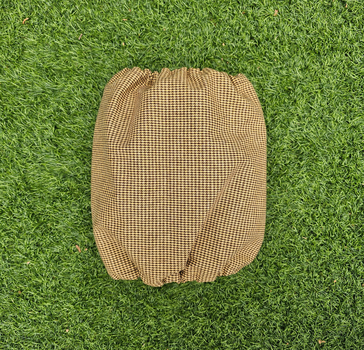Snood jaune moutarde pied de poule - coton