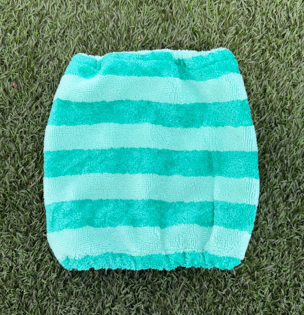 Snood rayé vert - éponge bambou