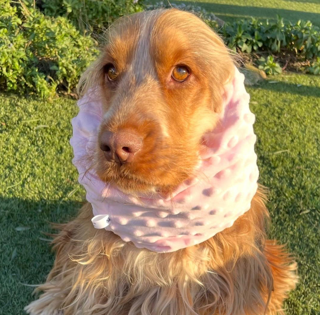 Snood rose clair - minky