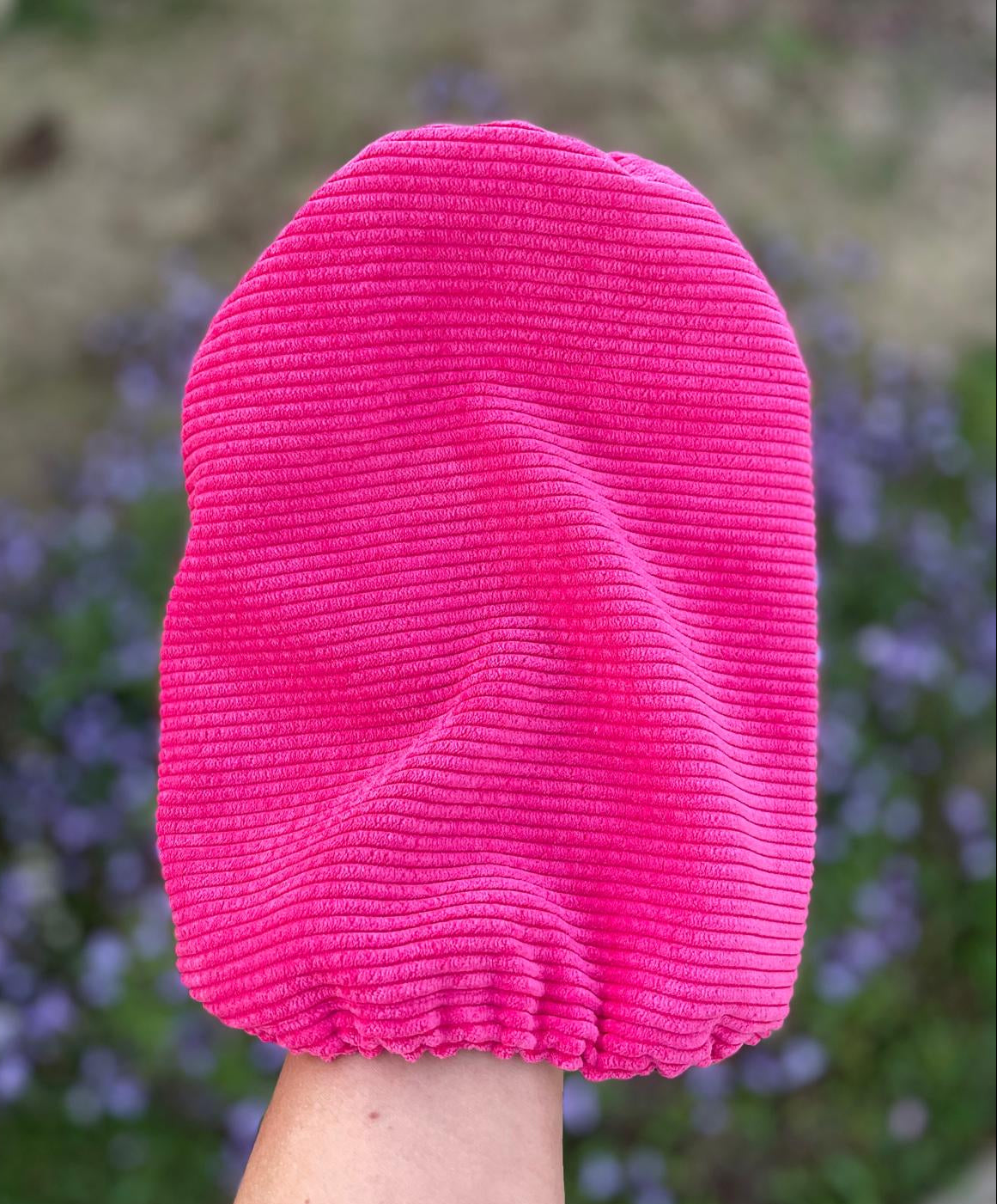 Snood rose fuchsia - velours côtelé