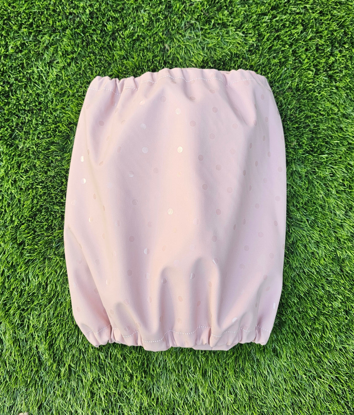 Snood rose à pois ton sur ton - imperméable