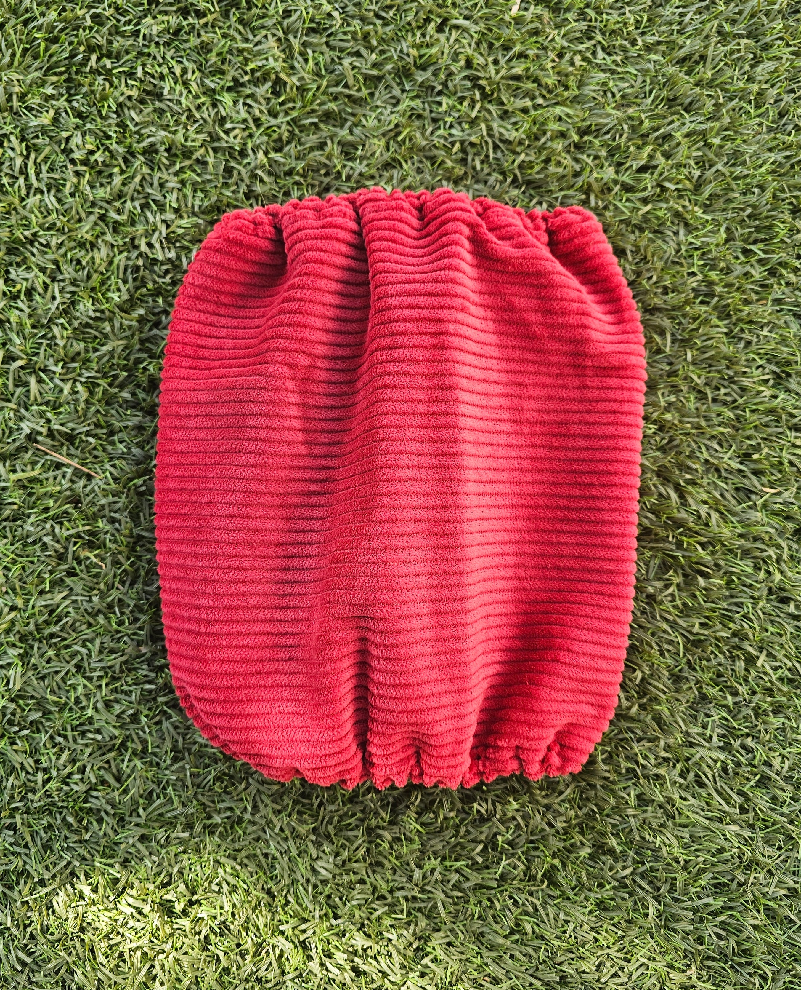Snood rouge - velours côtelé