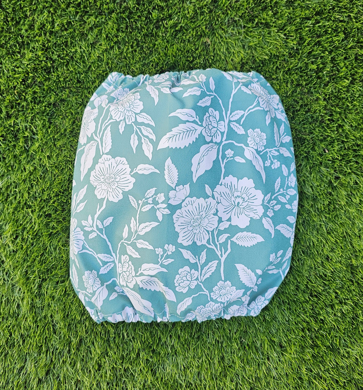 Snood vert fleurs blanches - imperméable