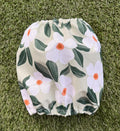 Snood vert fleurs blanches - imperméable