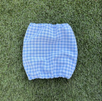 Snood vichy bleu ciel - coton seersucker