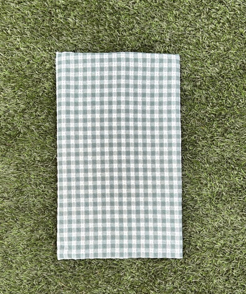 Snood vichy vert - coton seersucker
